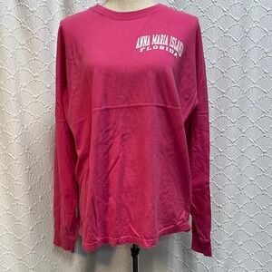 Exist size medium Vibrant Pink Long Sleeve Anna Maria Island Florida Y2K stretch